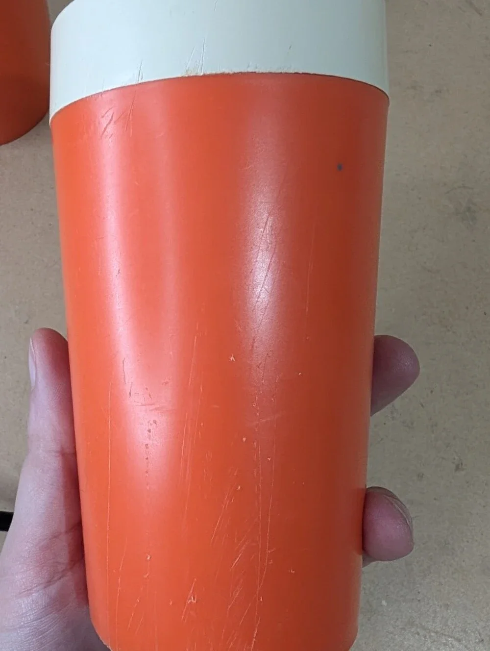 Vintage Retro Tumblers Lot Of 5 GITS Ware Orange 5 Inch